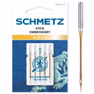 Aguja Dorada para Bordado Schmetz 130/705 H-ET 90