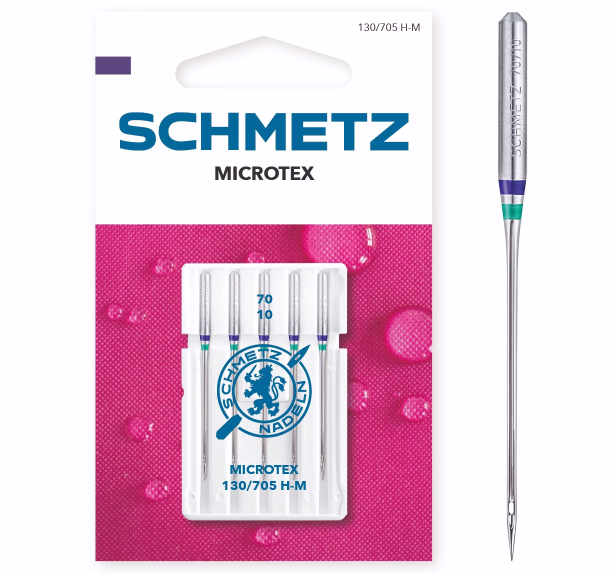 Aguja Microtex Schmetz 130/705 H-M 70