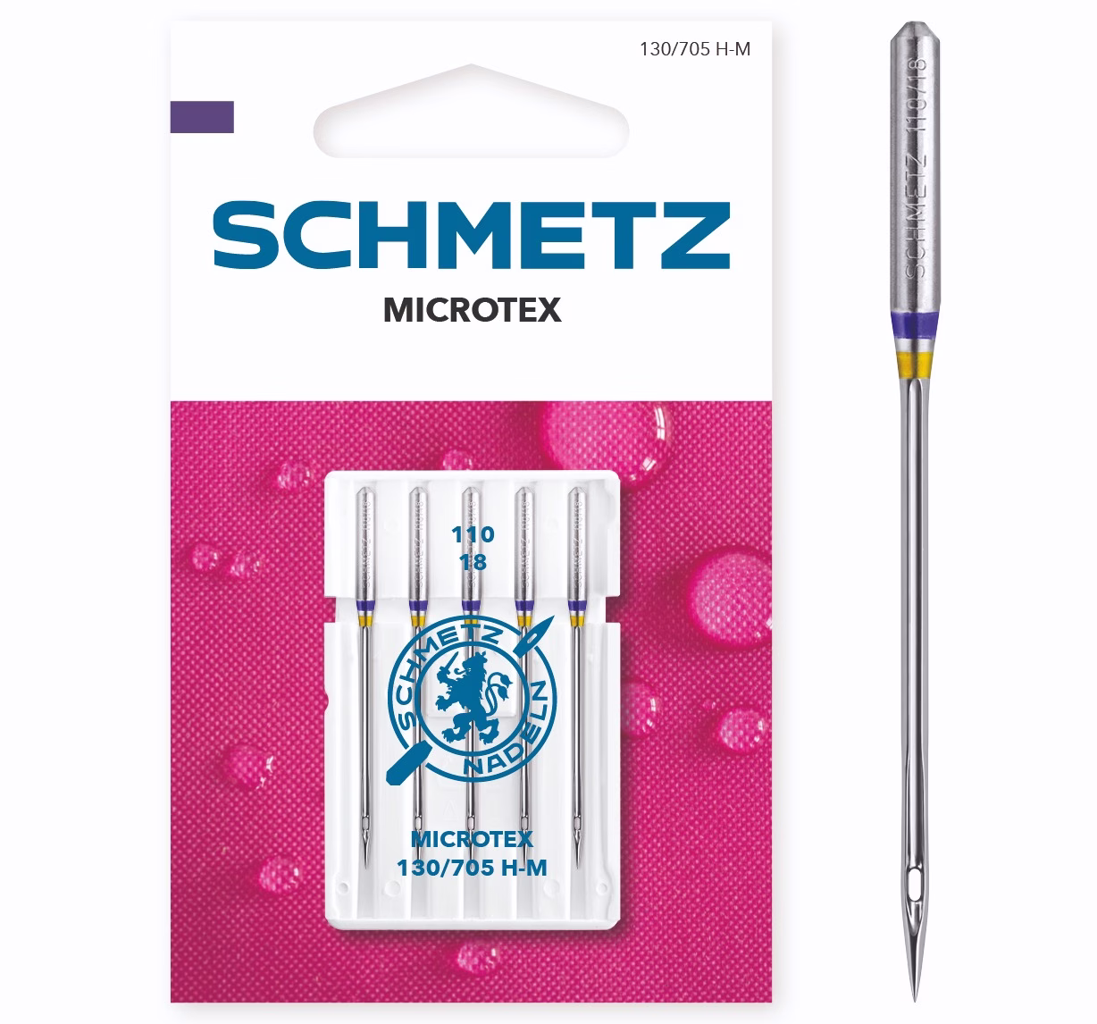 Aguja Microtex Schmetz 130/705 H-M 60-80