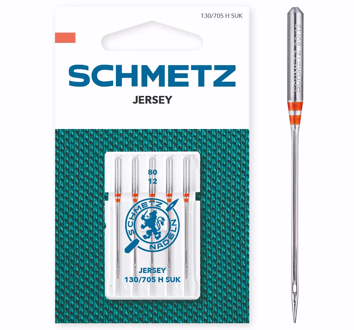 Aguja Jersey Schmetz 130/705 H SUK 80